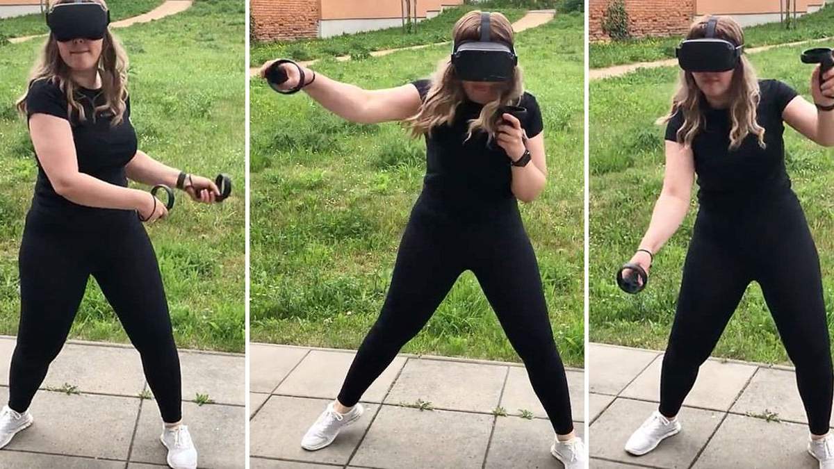 Женщина похудела с помощью видеигор Женщина похудела с помощью видеигор