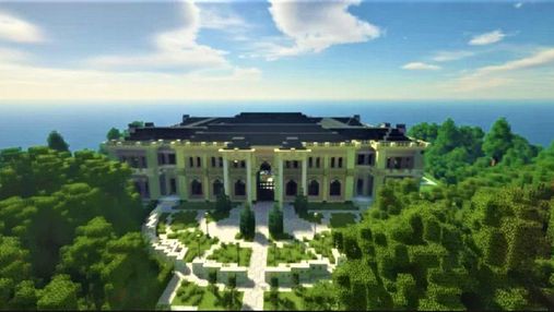 Геймери створили копію палацу Путіна з усіма деталями у Minecraft: відео