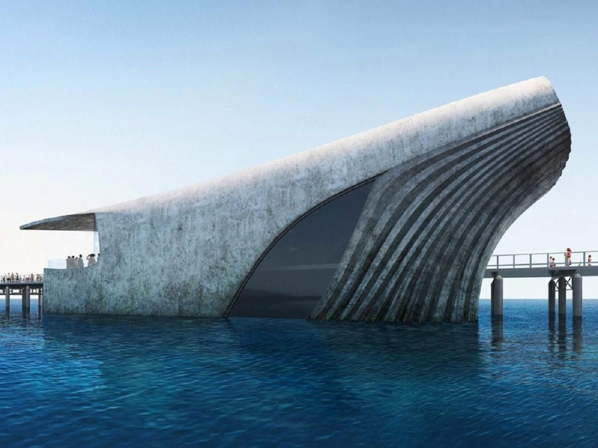 В Австралии построят частично подводную морскую обсерваторию в виде огромного кита: фото 