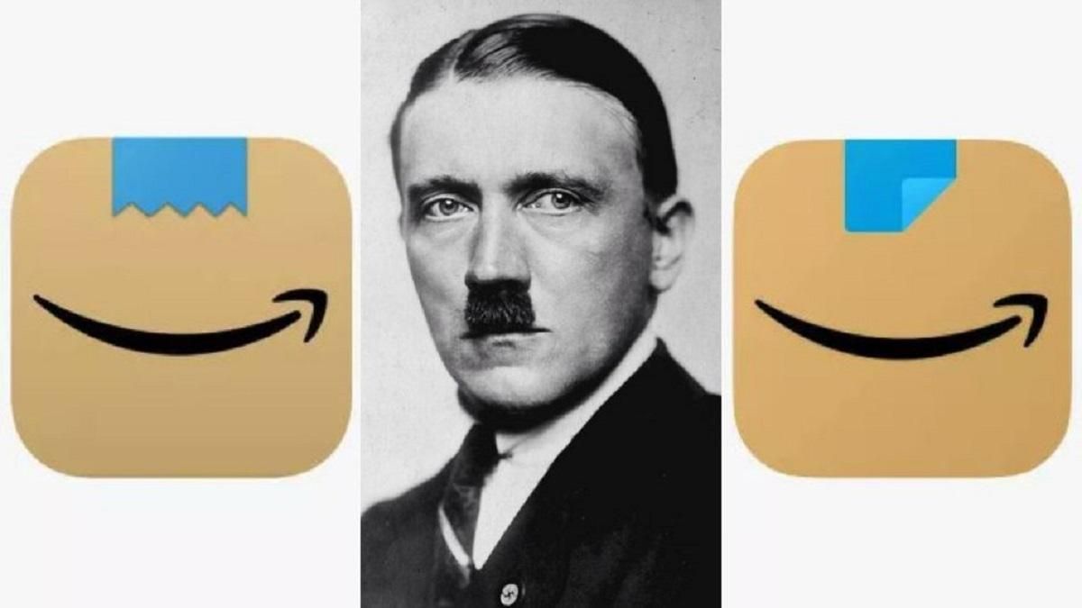 Иконка Amazon похожа на усы Гитлера