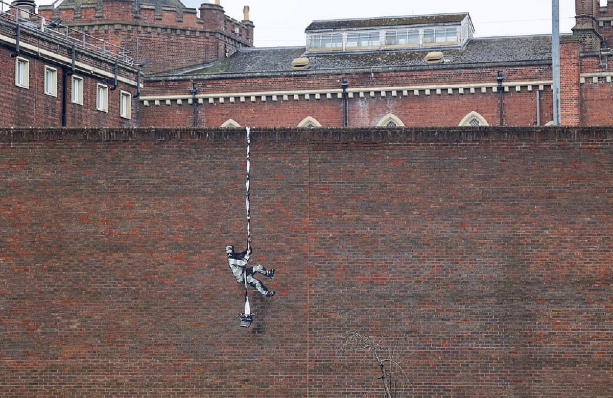 Можливо нова робота Бенксі: на стіні в'язниці, де перебував Оскар Вайлд, з'явилося графіті