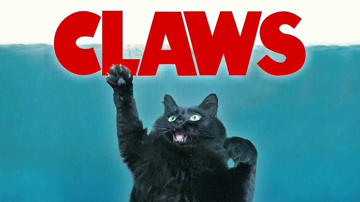 OwlKitty в главной роли: в "Челюстях" Стивена Спилберга акулу заменили на кошку – забавное видео