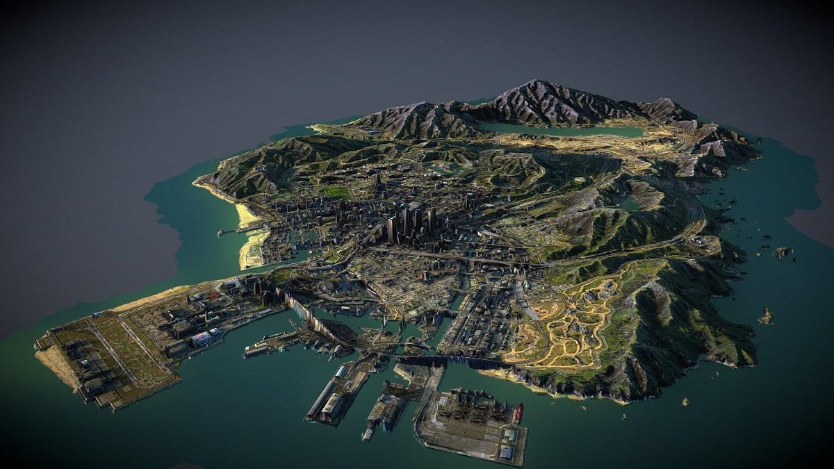 Дизайнер надрукував 3D-карту з локаціями з GTA V: скільки часу йому знадобилося Дизайнер надрукував 3D-карту з локаціями з GTA V: скільки часу йому знадобилося