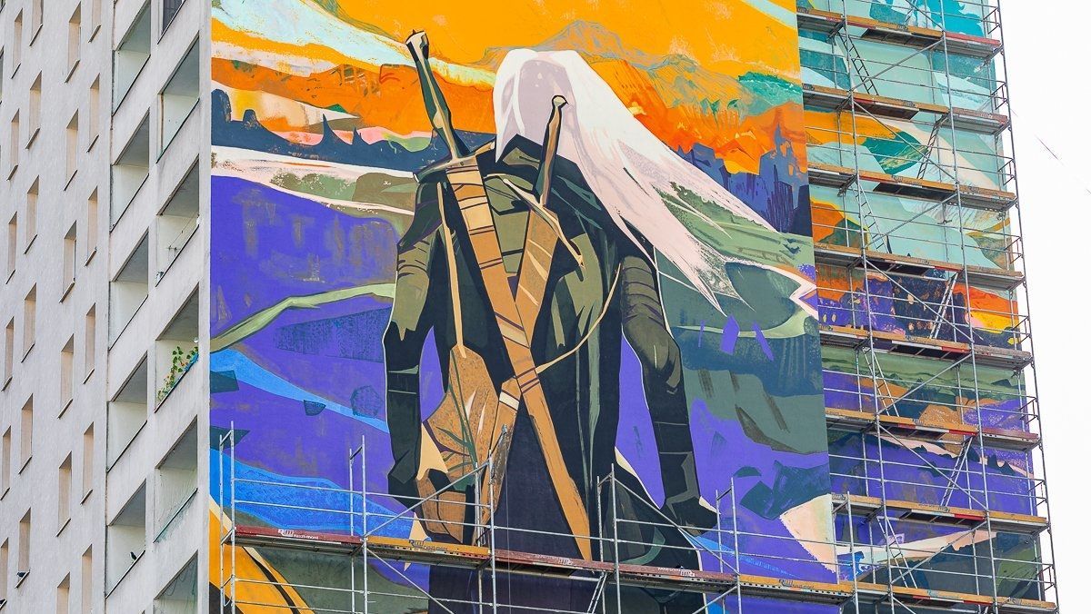 Самый большой в мире арт по мотивам "Ведьмака" создают в Польше: зрелищные фото мурала Самый большой в мире арт по мотивам "Ведьмака" создают в Польше: зрелищные фото мурала