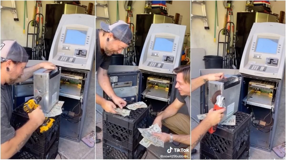 Окупили сполна: друзья приобрели старый списанный банкомат, и нашли в нем много денег - Развлечения