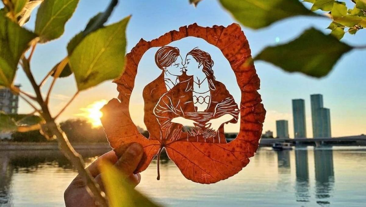 Вторая жизнь: художник вырезает невероятные рисунки на опавших листьях – лучшие работы - Развлечения Вторая жизнь: художник вырезает невероятные рисунки на опавших листьях – лучшие работы - Развлечения