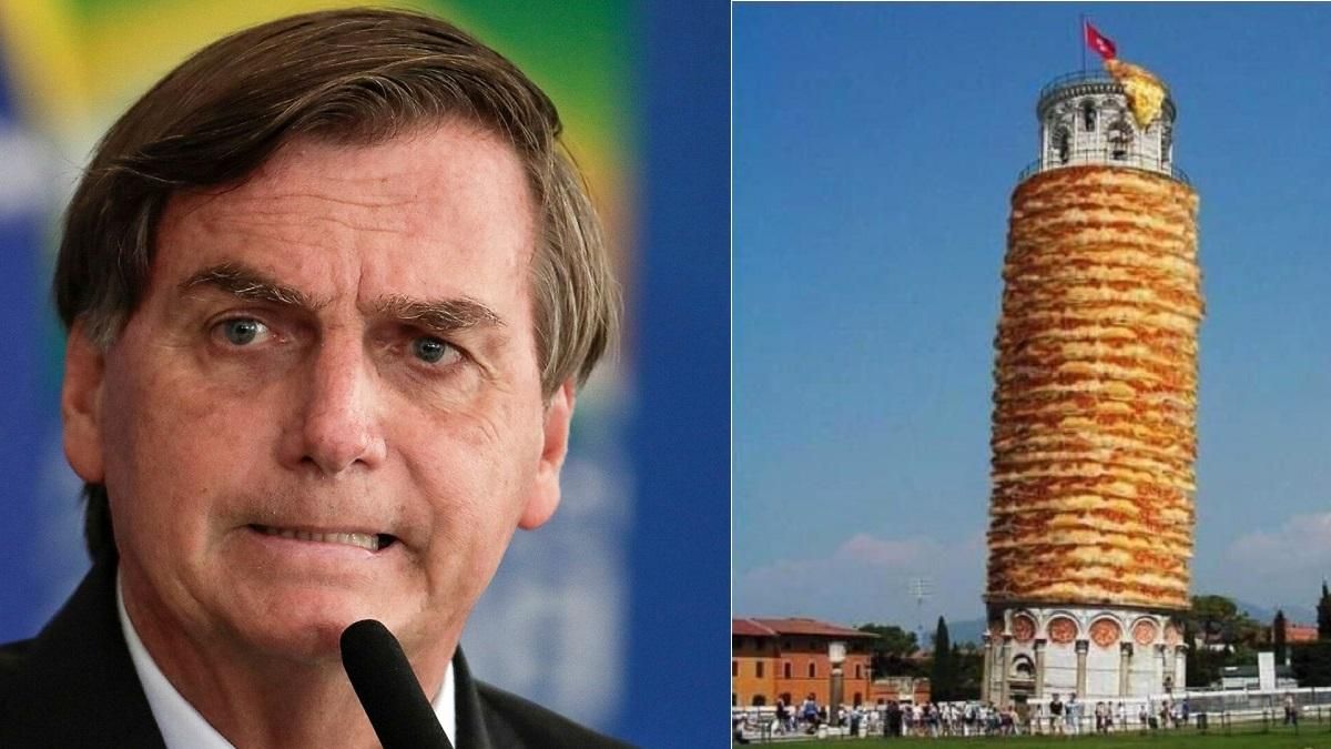 Президент Бразилии  Болсонару назвал Пизанскую башню "башней из пиццы": сеть взорвалась мемами Президент Бразилии  Болсонару назвал Пизанскую башню "башней из пиццы": сеть взорвалась мемами