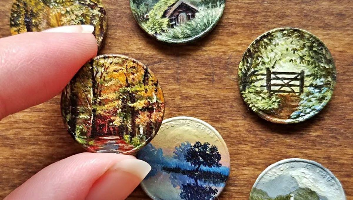Художниця малює крихітні картини на монетах: деталізація вражає - Розваги