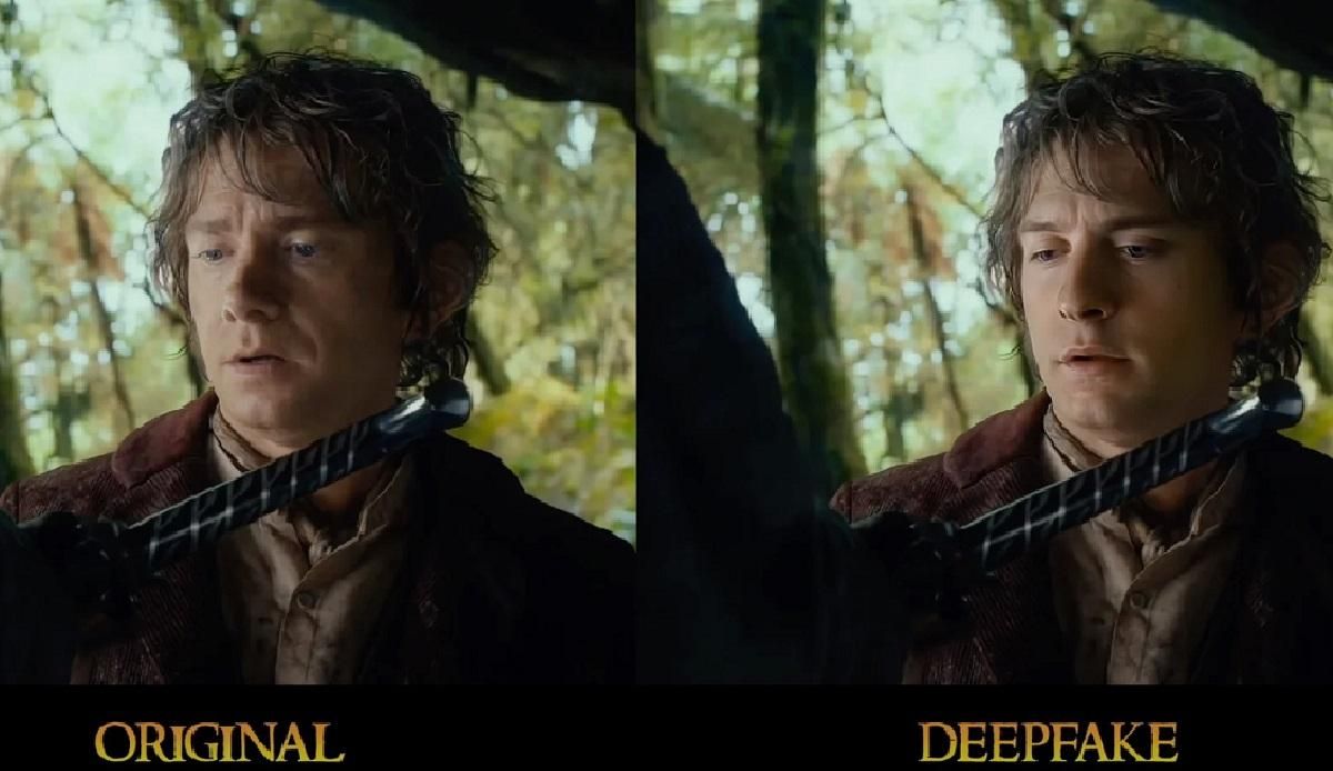 Тобі Магвайр став Хоббітом Більбо Беггінсом замість Мартіна Фрімена: DeepFake-відео Тобі Магвайр став Хоббітом Більбо Беггінсом замість Мартіна Фрімена: DeepFake-відео