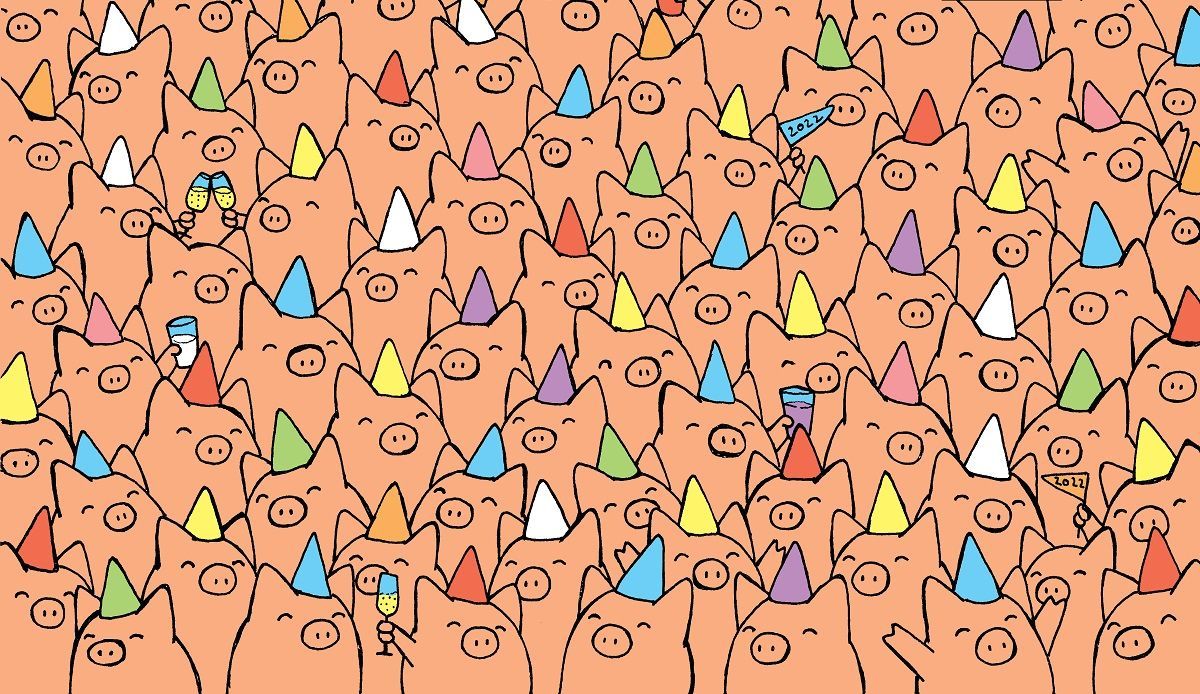 Головоломка недели: потеряли во время празднования – помогите поросятам найти новогодние шапочки Головоломка недели: потеряли во время празднования – помогите поросятам найти новогодние шапочки