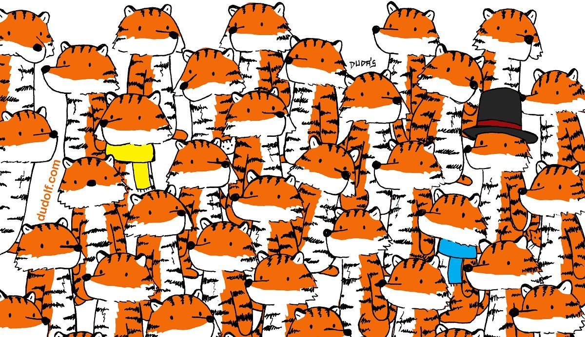 Головоломка тижня: засікайте час – 10 секунд на те, щоб знайти чотирьох котиків серед тигрів Головоломка тижня: засікайте час – 10 секунд на те, щоб знайти чотирьох котиків серед тигрів