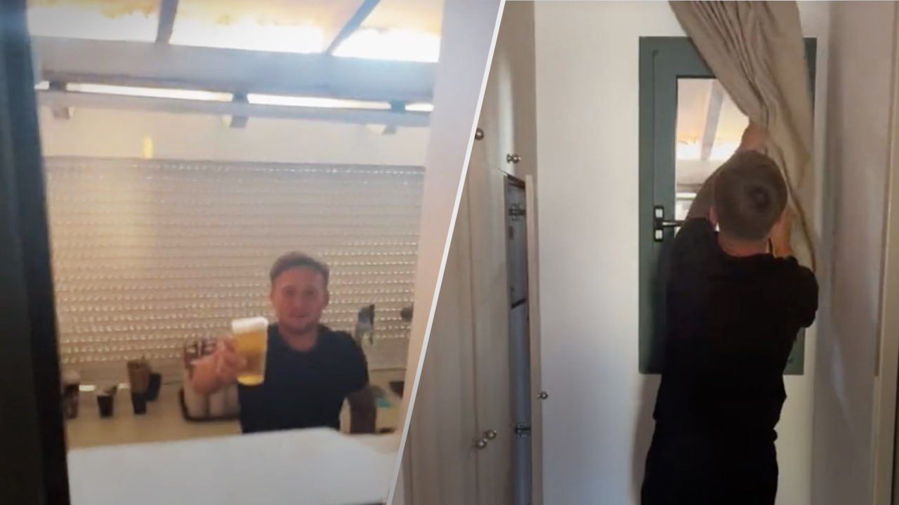 Туристы нашли секретное окно в гостиничном номере Туристы нашли секретное окно в гостиничном номере