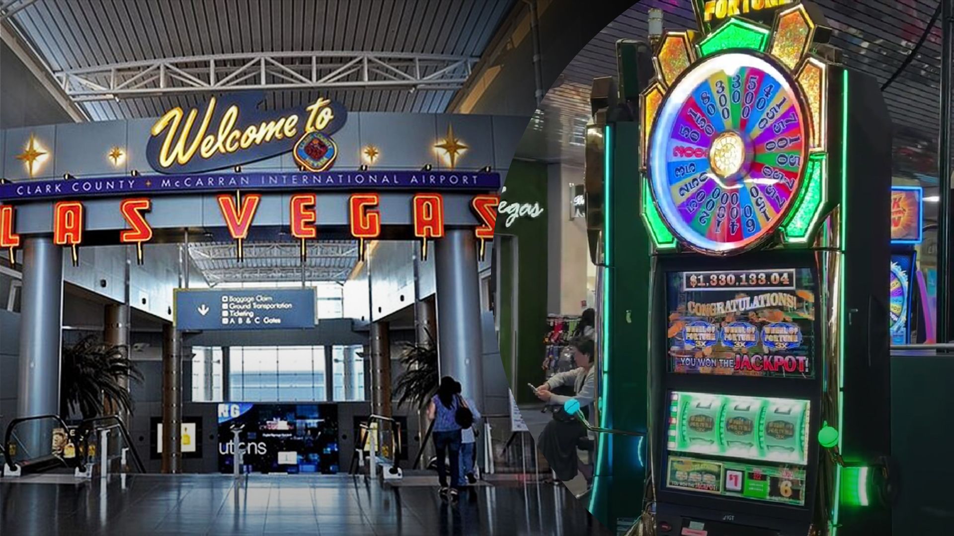 Турист выигрывает 1,3 миллиона долларов в аэропорту Лас-Вегаса Турист выигрывает 1,3 миллиона долларов в аэропорту Лас-Вегаса