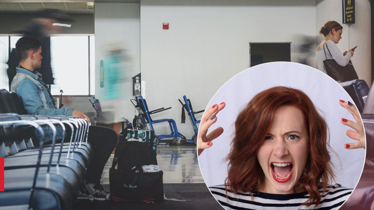 Росіянка наділа дитячий горщик на голову, бо не хотіла платити в аеропорту Росіянка наділа дитячий горщик на голову, бо не хотіла платити в аеропорту