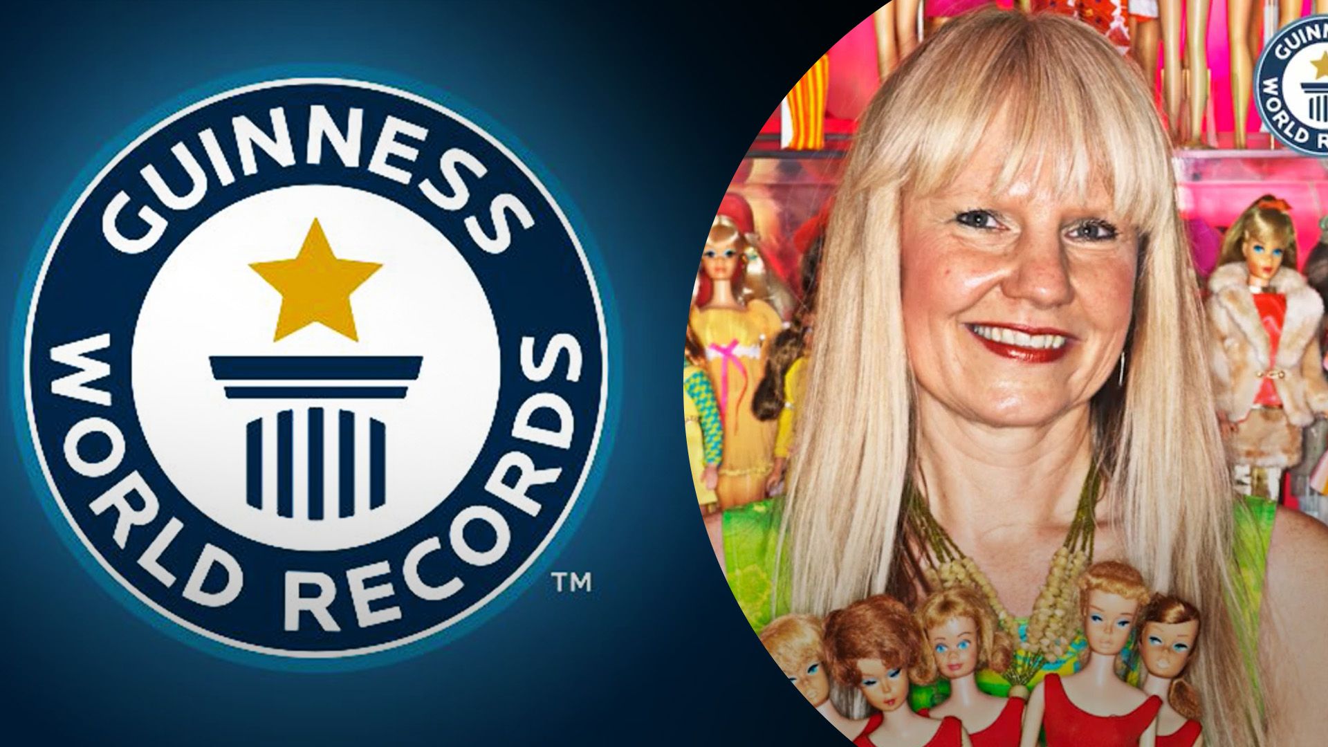 Женщина попала в Книгу рекодов Гиннеса с большой коллекцией Барби. Женщина попала в Книгу рекодов Гиннеса с большой коллекцией Барби.