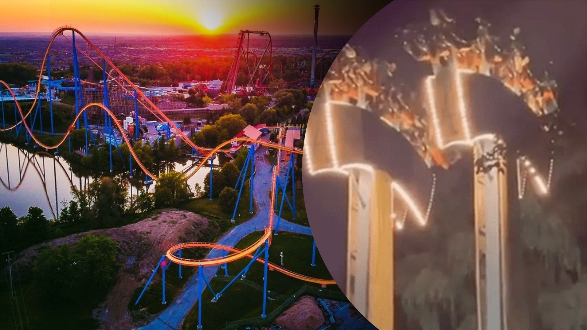 В канадском парке развлечений сломался аттракцион – люди висели головой вниз В канадском парке развлечений сломался аттракцион – люди висели головой вниз