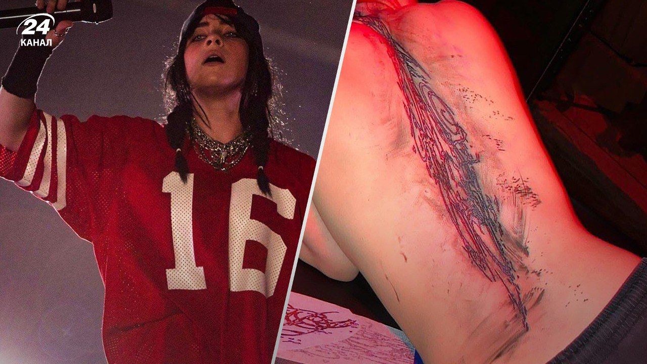 Біллі Айліш показала величезне татуювання на спині: шанувальники спантеличені - Розваги