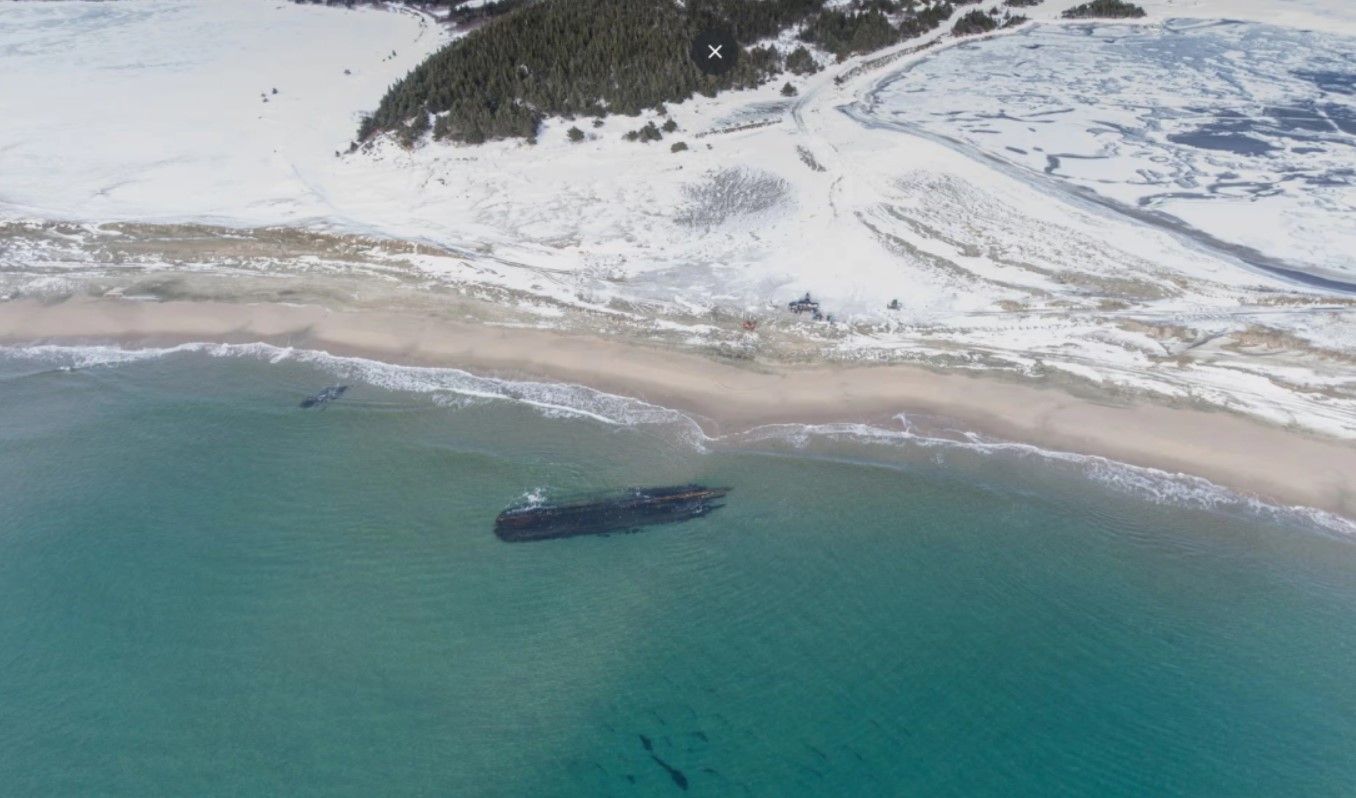 200-річний корабель викинуло на берег Канади 