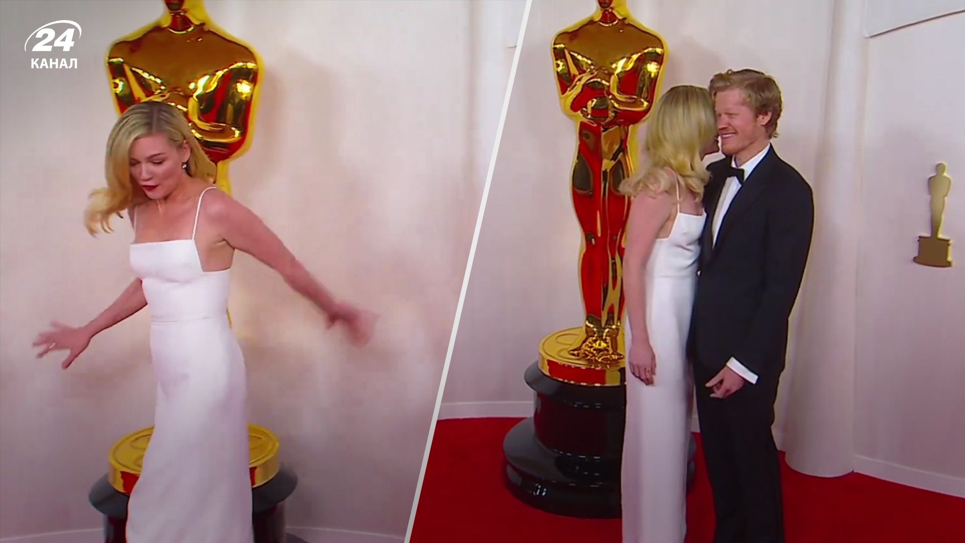 Кірстен Данст ледь не впала на червоній доріжці - відео Кірстен Данст ледь не впала на червоній доріжці - відео