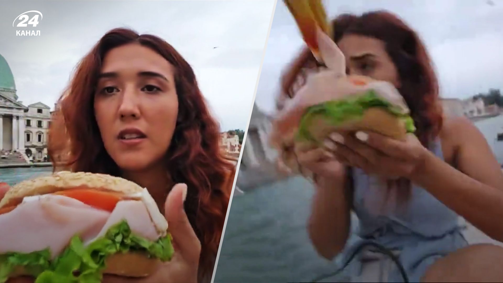 Чайки атакували блогерку на вулиці Венеції – кумедне відео Чайки атакували блогерку на вулиці Венеції – кумедне відео